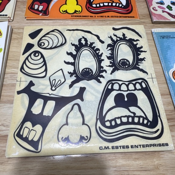 Vintage Halloween Pumpkin Face Stickers & The Egg Folks Stickers 1980s - Picture 8 of 13